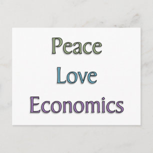 Carte Postale Paix, amour, économie