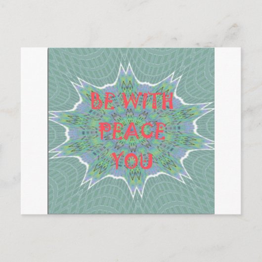 Carte Postale Paix, Amour et Afrique Imprimer : Paix Soyez avec  (Devant)