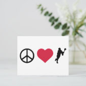 Carte Postale Paix, amour et crosse (Debout devant)