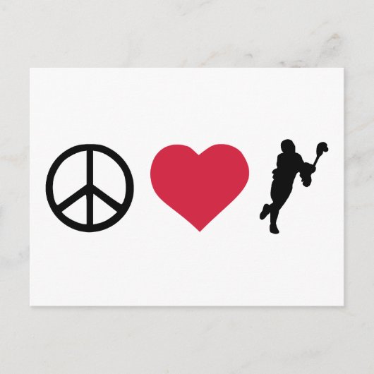 Carte Postale Paix, amour et crosse (Devant)