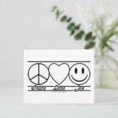 Carte Postale Paix Amour et Joie (Debout devant)