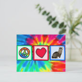 Carte Postale Paix, Amour, furets (Debout devant)