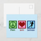 Carte Postale Paix Amour Lacrosse (Devant / Derrière)