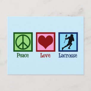Carte Postale Paix Amour Lacrosse