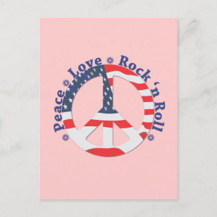 Carte Postale Paix, amour, petit pain de la roche n