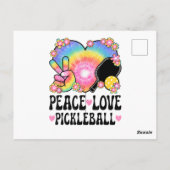 Carte Postale Paix Amour Pickleball (Dos)