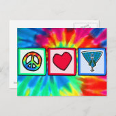 Carte Postale Paix, Amour, Pics (Devant / Derrière)