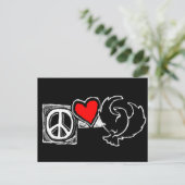 Carte Postale Paix, Amour, Pied-de-Corbeau (Debout devant)