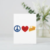 Carte Postale Paix, Amour, tarte Citrouille (Debout devant)