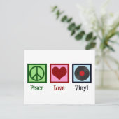 Carte Postale Paix Amour Vinyles (Debout devant)