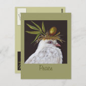 Carte postale Paix avec colombe (Devant / Derrière)