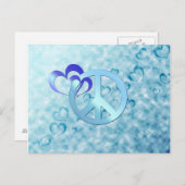 Carte Postale Paix bleue (Devant / Derrière)