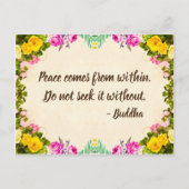 Carte postale Paix - Citation Bouddha (Devant)