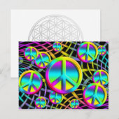 Carte Postale PAIX colorée (Devant / Derrière)