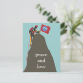 Carte Postale paix et amour (Debout devant)
