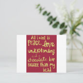 Carte Postale Paix et amour (Debout devant)