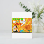 Carte Postale Paix et amour (Debout devant)