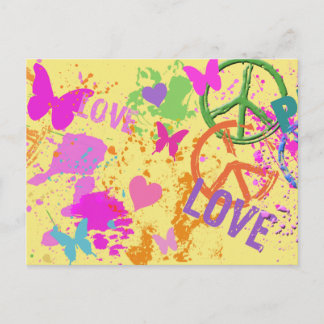 CARTE POSTALE PAIX ET AMOUR