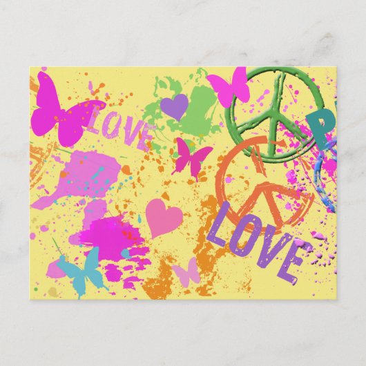 CARTE POSTALE PAIX ET AMOUR (Devant)