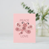 CARTE POSTALE PAIX ET AMOUR DRAGONFÉ (Debout devant)