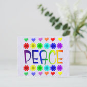 Carte Postale Paix et fleurs (Debout devant)