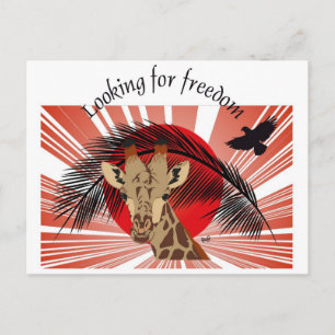 Carte Postale Paix et liberté pour tous
