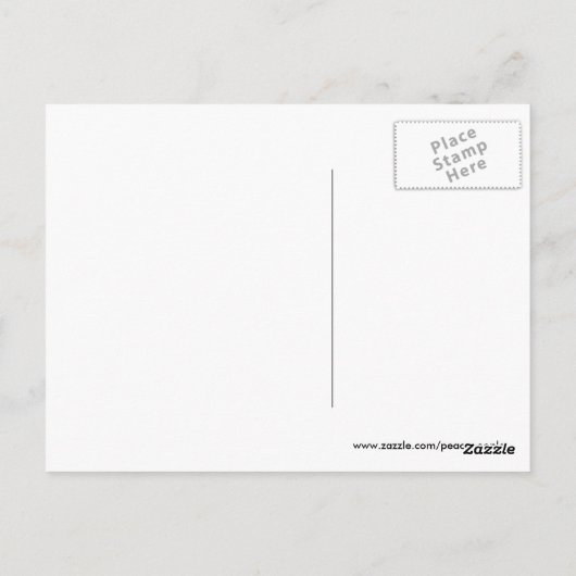 Carte Postale Paix fuchsia (Dos)