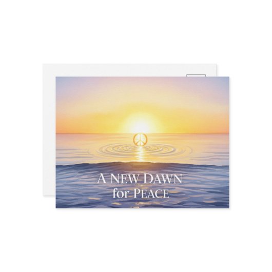 Carte Postale Paix internationale (Devant/Arrière en situation)