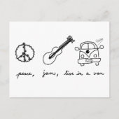 Carte Postale Paix, Jam, Vis dans un Van (Devant)