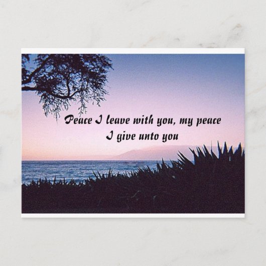 Carte postale Paix Je Laisse (Devant)