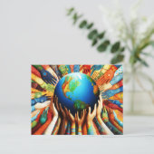 Carte Postale Paix mondiale (Debout devant)