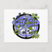 Carte Postale Paix pourpre et citron vert (Devant)