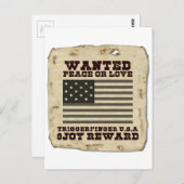 Carte Postale Paix Recherchée (Devant / Derrière)