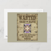 Carte Postale Paix Recherchée, Amour et Inspiration : Diffuser H (Devant / Derrière)