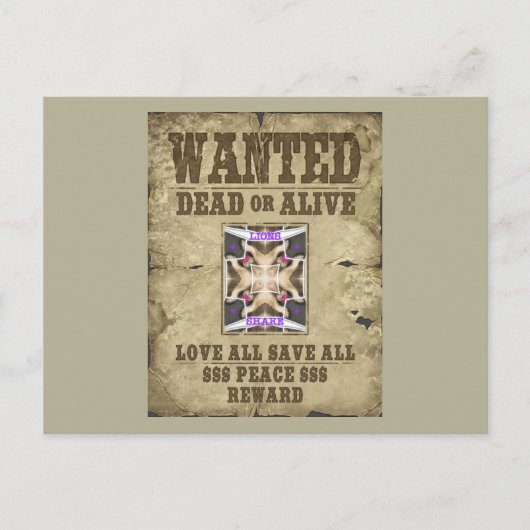 Carte Postale Paix Recherchée, Amour et Inspiration : Diffuser H (Devant)