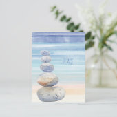 Carte Postale Paix, Rochers Équilibrés, Bord de mer, Changement (Debout devant)