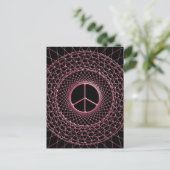 CARTE POSTALE PAIX ROSE SPIRAL (Debout devant)