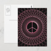 CARTE POSTALE PAIX ROSE SPIRAL (Devant / Derrière)