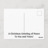 Carte Postale Paix sur Terre Bethléem Star Noël (Dos)