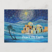 Carte Postale Paix sur Terre Bethléem Star Noël (Devant)