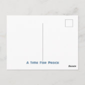 Carte Postale Paix sur Terre Motif vert bleu (Dos)