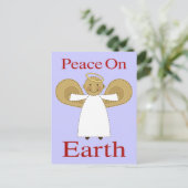 Carte postale Paix sur Terre Noël Angel (Debout devant)