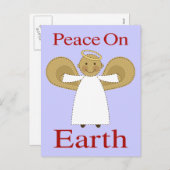 Carte postale Paix sur Terre Noël Angel (Devant / Derrière)
