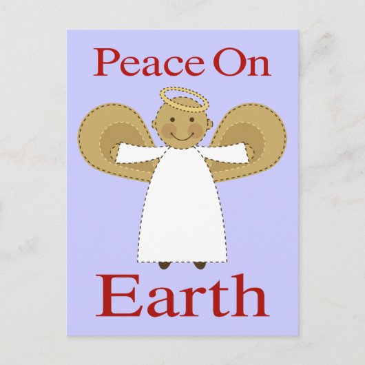 Carte postale Paix sur Terre Noël Angel (Devant)