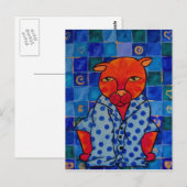 Carte Postale Pajamas de chats (Devant / Derrière)