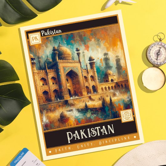 Carte Postale Pakistan | Peinture Vintage