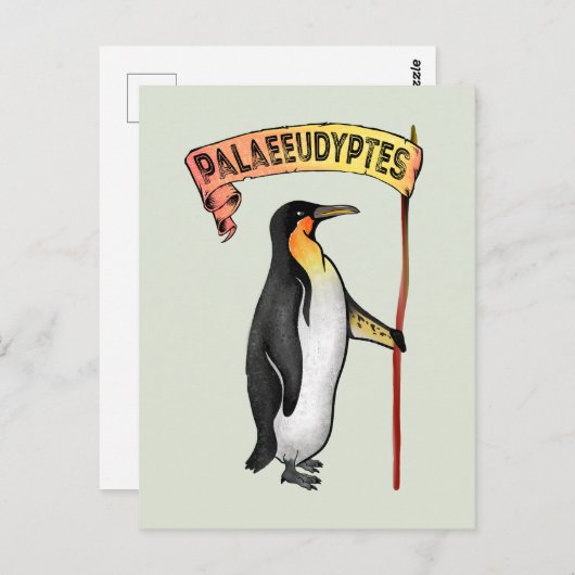 Carte Postale Palaeeudyptes Manchot éteint (Devant / Derrière)