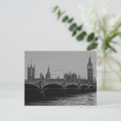 Carte Postale Palais blanc noir de tour de Big Ben de (Debout devant)