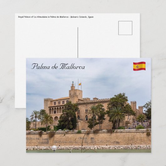Carte Postale Palais d'Almudaina à Palma de Mallorca (Devant / Derrière)