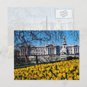 Carte Postale Palais de Buckingham, fleurs de Londres (Devant / Derrière)